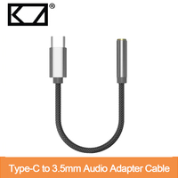 New KZ AM01 Type-C to 3.5mm Audio Adapter Cable 32bit/384kHz Hi-Fi DAC + IC Amplifier Dual Chip Earphone Audio Line