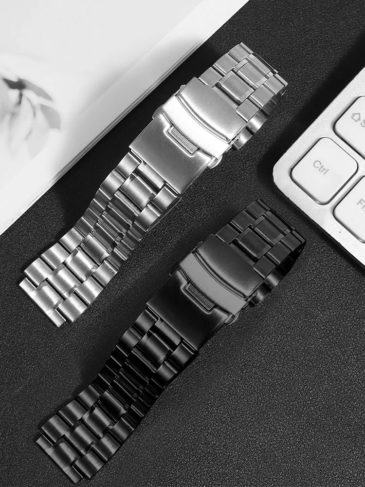 Suitable for Casio MWA-100HD-1A MWD-100H Darth Vader Convex Stainless Steel Watch Strap Men