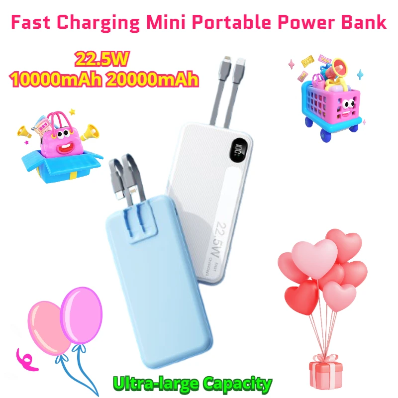 

10000mAh 20000mAh Ultra-large Capacity Fast Charging Mini Portable Power Bank
