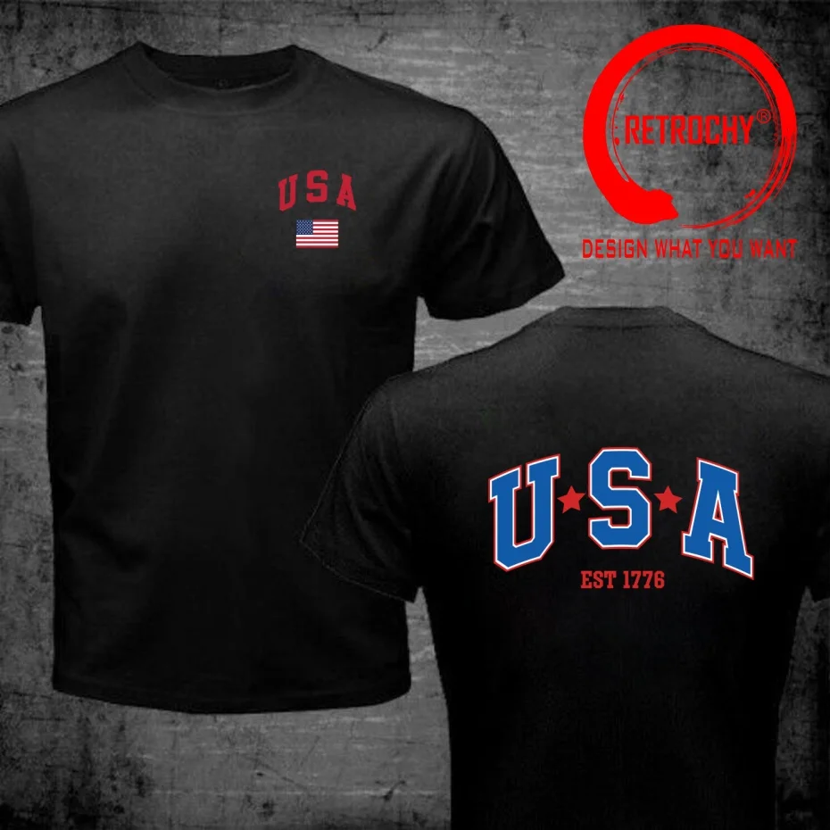 Funny Design USA Celebrate Independence Day with Unique Design  Shirt Men Fashion Trendy Casual Clothing Stylish Tops Tee Shirt