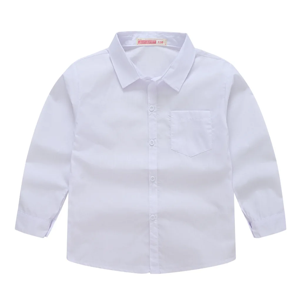 Autumn Toddler Boys Casual Shirts Long Sleeve Formal Shirt for Girls Kids Clothes Teenages Shirts School Costumes Tops 6Y-15Y