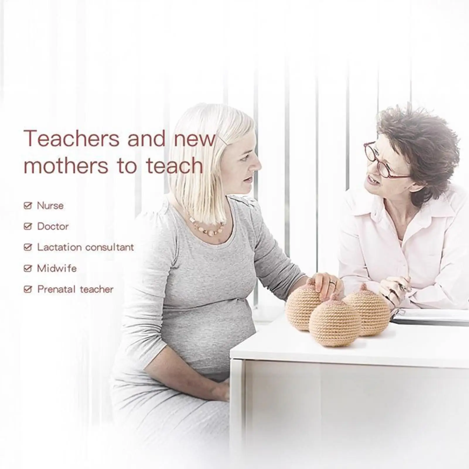 Gehaakte borstvoeding Nepborsten Simulatie Gebreid model Realistisch voor klaslokaalonderwijs Kinderverplegingstraining