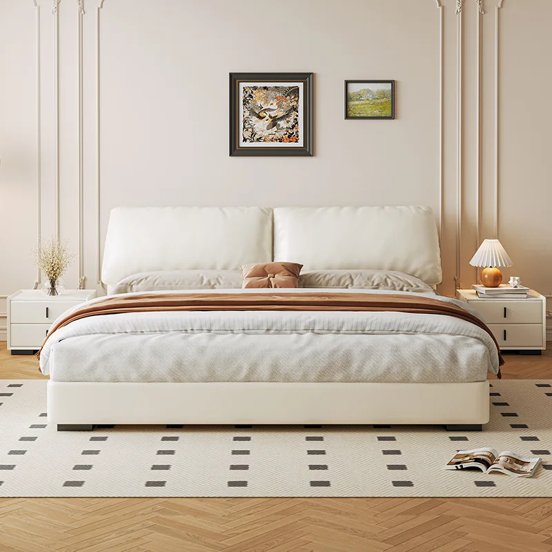 Storage High Box with Drawer with Lock Multifunctional Bed Master Bedroom Queen Bed