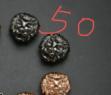 

50PCS BLACK LION HEAD BEADS