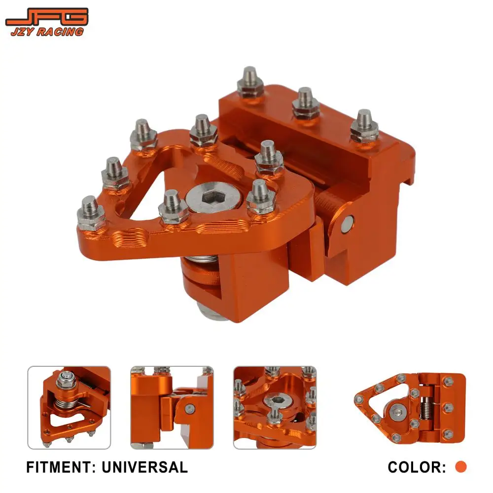 

Universal Motorcycle Brake Tips Accessories Double Fold Foot Brake Pedal Step Plate For Honda KTM Yamaha Kawasaki Dirt Pit Bike
