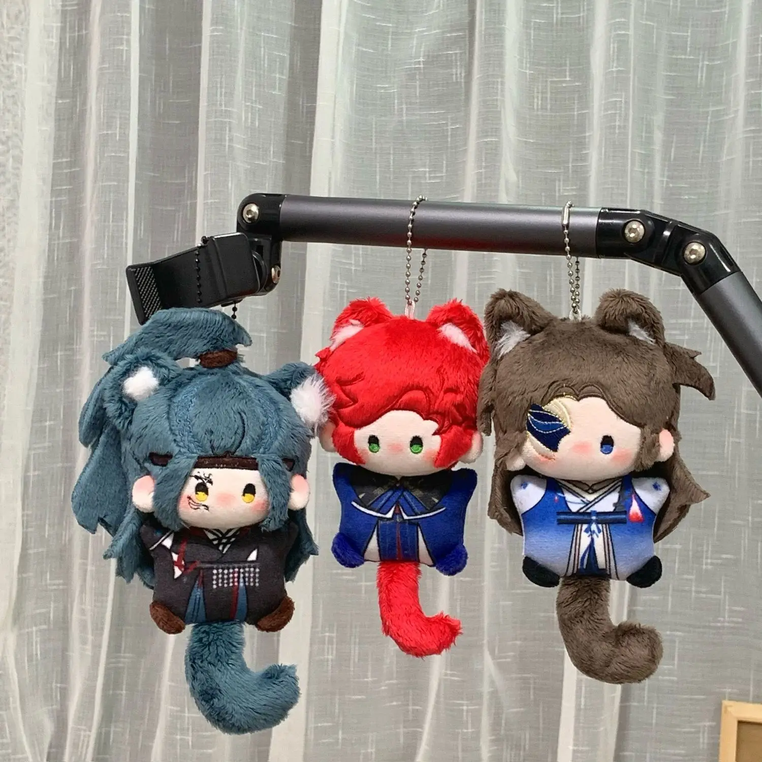 10 سنتيمتر لعبة رماد المملكة Zuo Ci Yuan Ji Sun Ce ليو بيان فورونج أفخم أنيمي المفاتيح قلادة القطن بلوشي هدايا عيد الميلاد #4