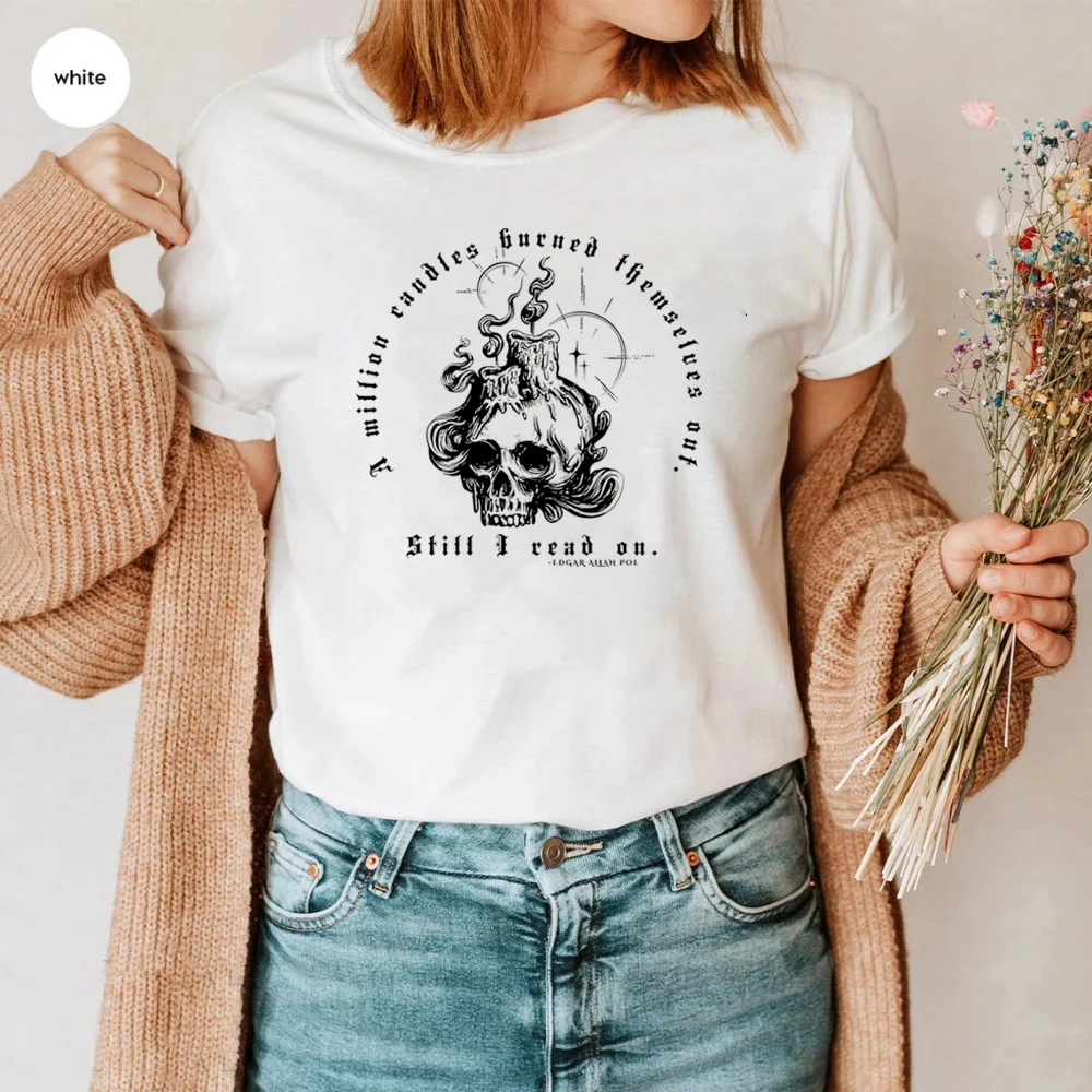 Poet tshirt Edgar allan poe Dark academia shirt Edgar allen poe Bookish top Poe Goblincore shirt Renaissance shirt Librarian tee