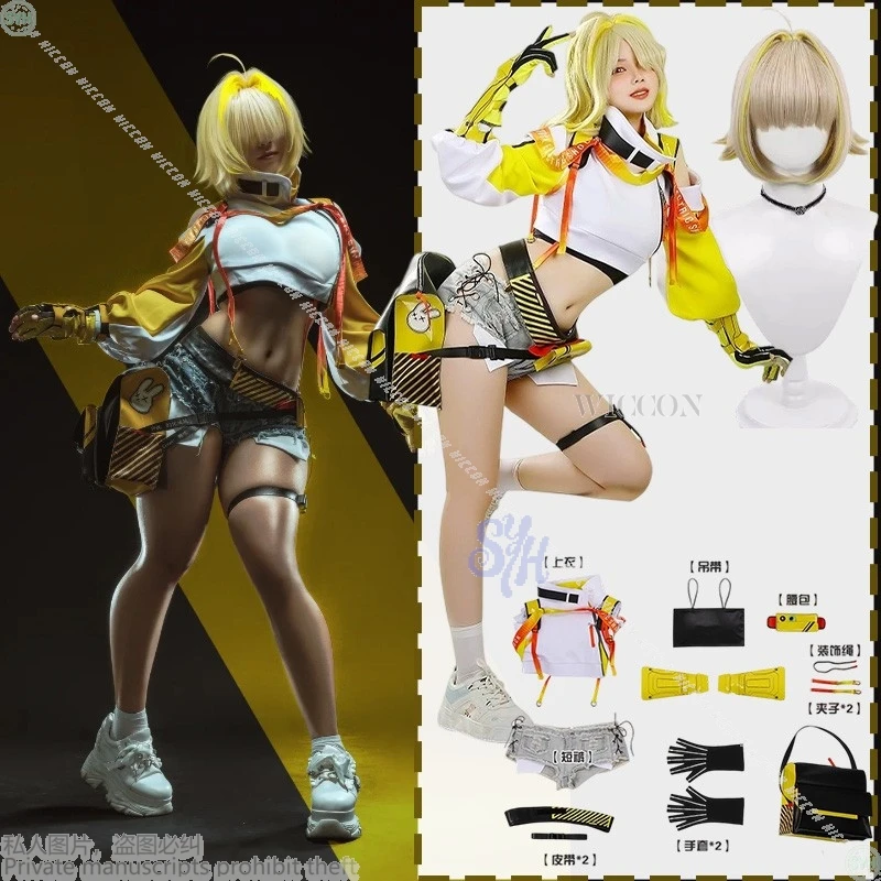 

NIKKE The Goddess Of Victory Elegg Cosplay Sexy PUNK Battle Uniform Y2k Coat Mini Short Jirai Kei Girls Halloween