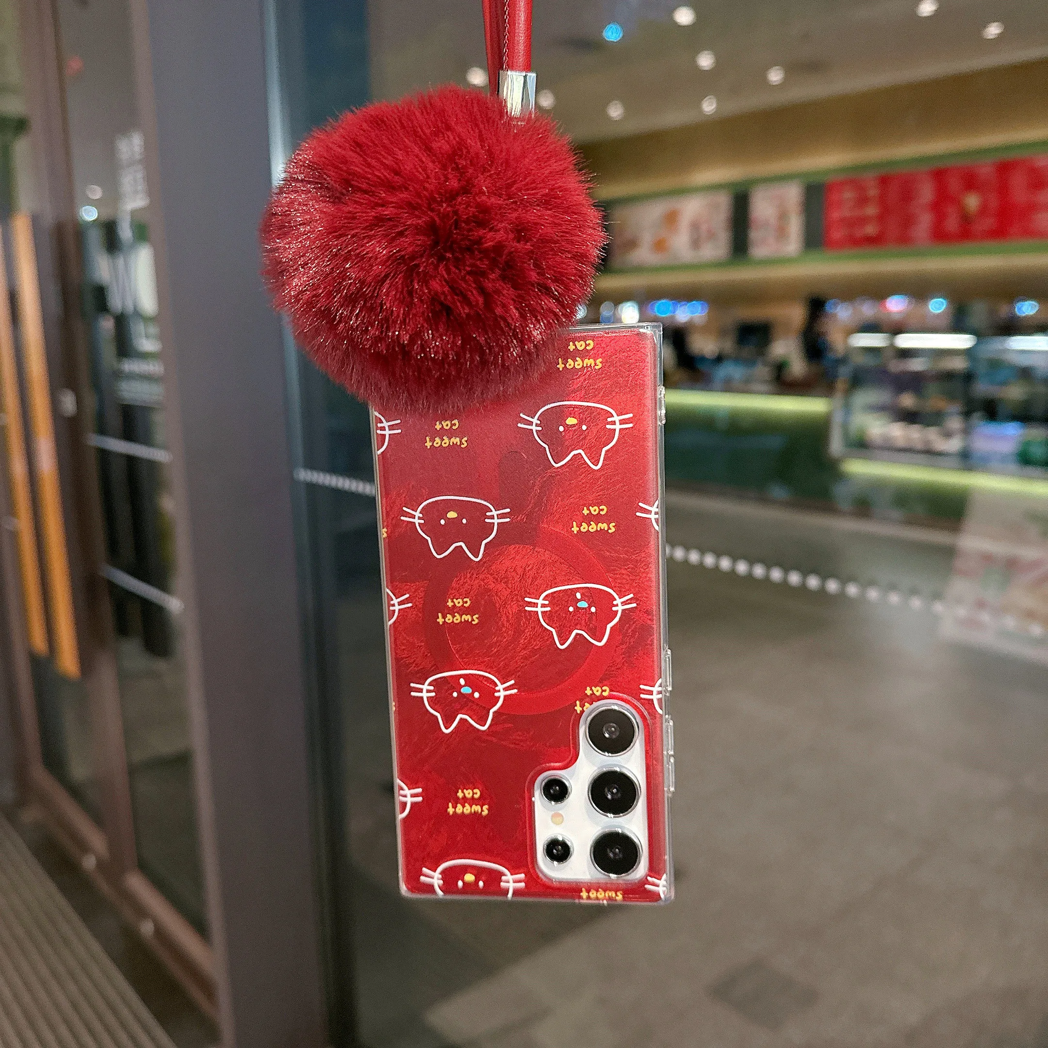 New Arrival Premium Magnetic Phone Case For Samsung Galaxy S23 24 25 Ultra S24Plus FE Cartoon Puppy With lanyard Phone Cover