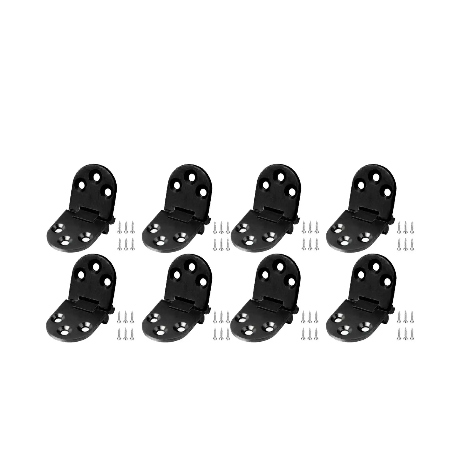 8Pcs Rounded Stainless Metal Folding Table Hinge Fittings Sturdy Spare Parts