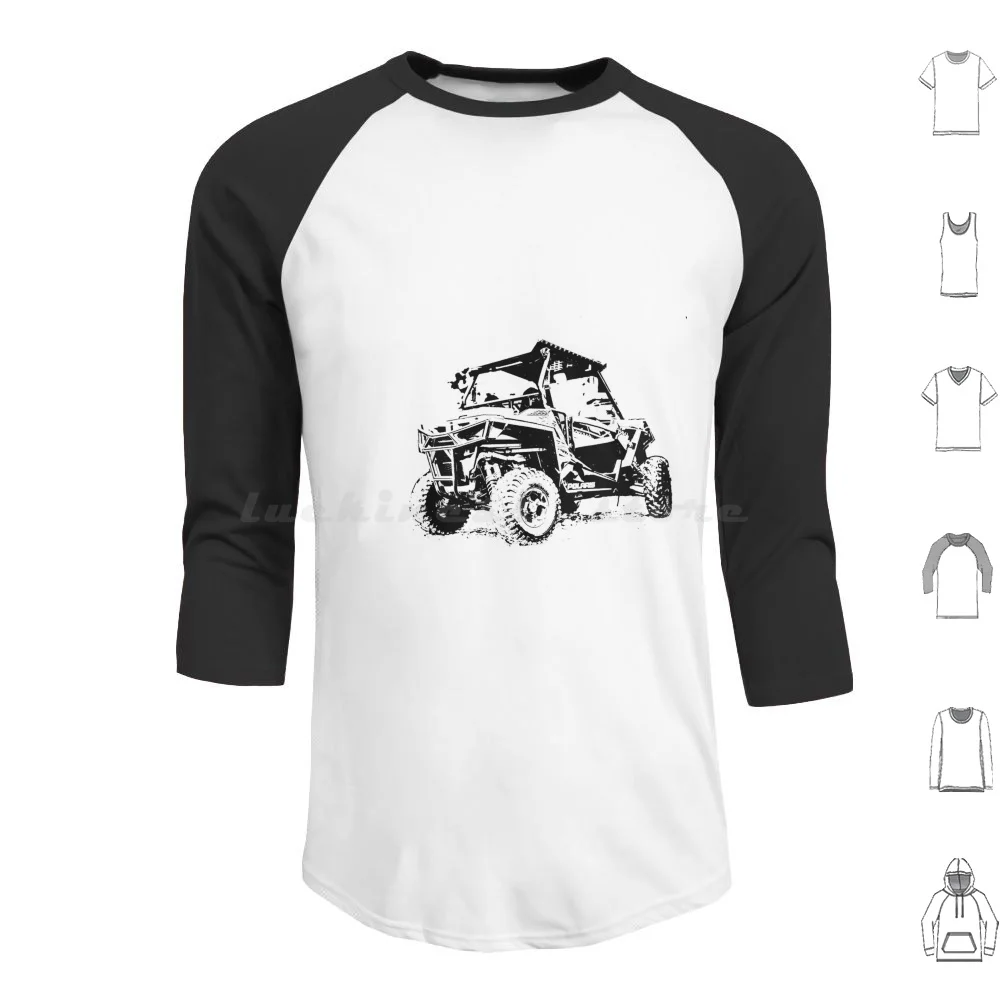 Polaris. Off Road Horsepower! Hoodie cotton Long Sleeve Off Road Polaris Rzr 1000 Utv Sidebyside Baja Racer Monotone