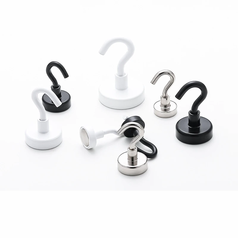 

Bulk Magnetic Hooks for Kitchen Fridge Storage No Trace No Drilling Strong Magnet Suction Fixator Non-Traceable Hanging Hooks