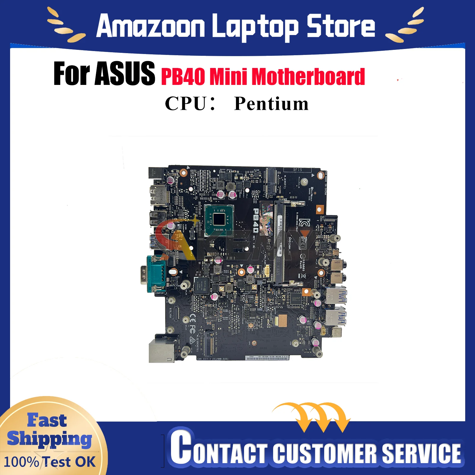 

Материнская плата для ноутбука PB40 для ASUS Mini PC PB40 PB40, материнская плата для ноутбука с процессором Pentium, 100% тестирование, ОК, быстрая доставка, высокое качество
