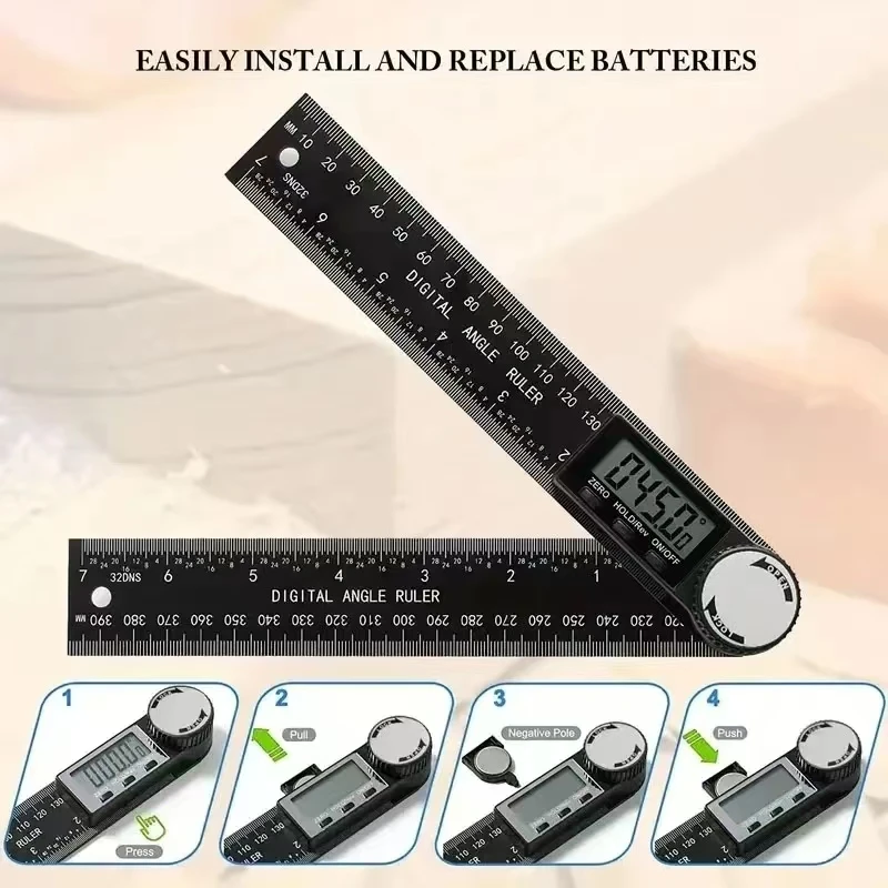 

Digital Protractor Angle Ruler 360 ° Digital Angle Ruler Electronic Goniometer Protractor Angle Finder Gauge Measuring Tool