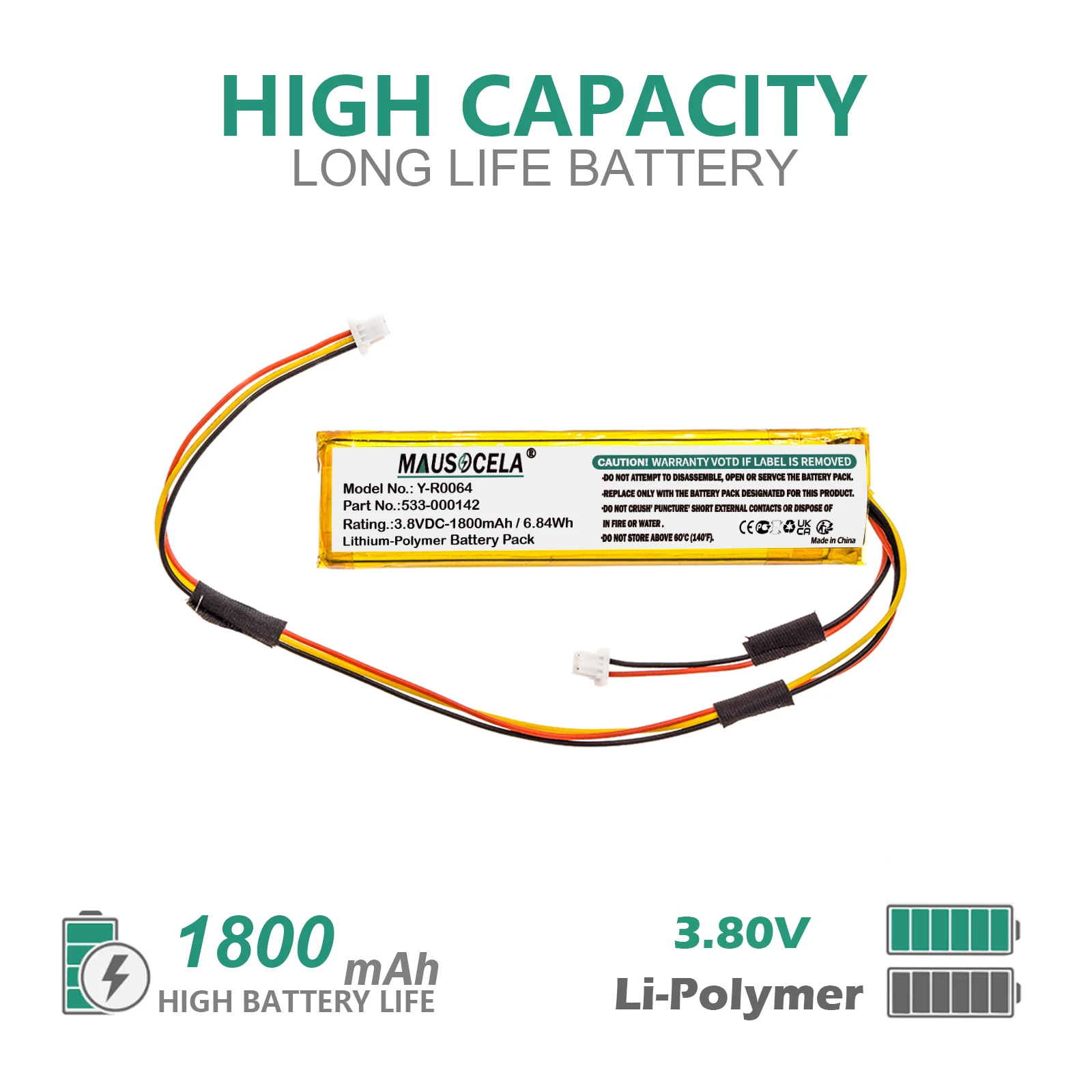 1800mAh Keyboard,Mouse Battery For Logitech:533-000142,Craft,Y-R0064,--+Toolkit--Li-Polymer--3.80V--1800mAh/6.84Wh