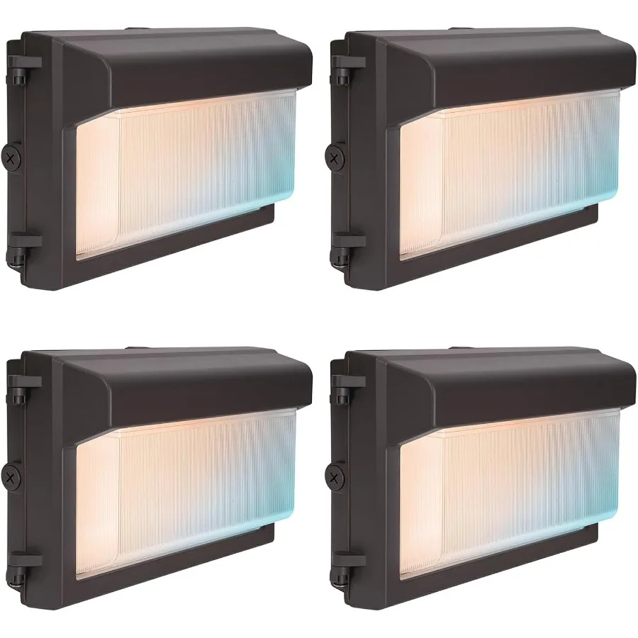120W LED Wall Pack Light with Photocell 4Pack 4000/5000/6500K 3CCT 80/100/120W Selectable Security Lighting Commercial Outdoor