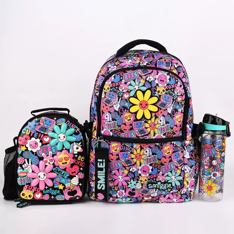 

Australian Smiggle Sunflower Backpack Stationery Schoolbag Primary School Students Large-Capacity Junior High School Student