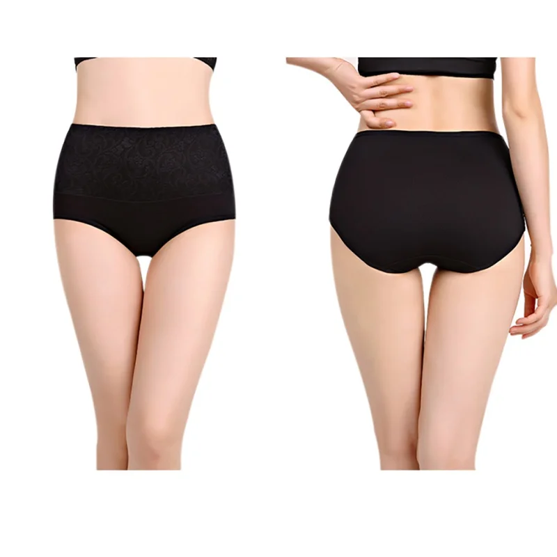 Plus Size Underwear Women\'s Cotton Panties Girl Boxer Briefs Lingeries Shorts Underpant Solid Panty Female High Waist Intimates