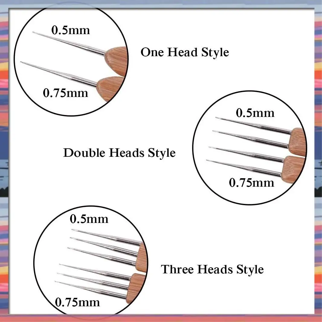 AFBC Dreadlock Crochet Hooks - Dread Lock Tool Set,Latch Hook Crochet Needle Set For Braid Hair,Carpet Making And Other Craft