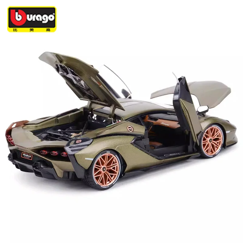 Bburago 1:18 لامبو سيان Fkp 37 سلسلة البرق محاكاة سبيكة مصغرة يموت الصب نموذج سيارة رياضية حلية ألعاب للأولاد مخصصة