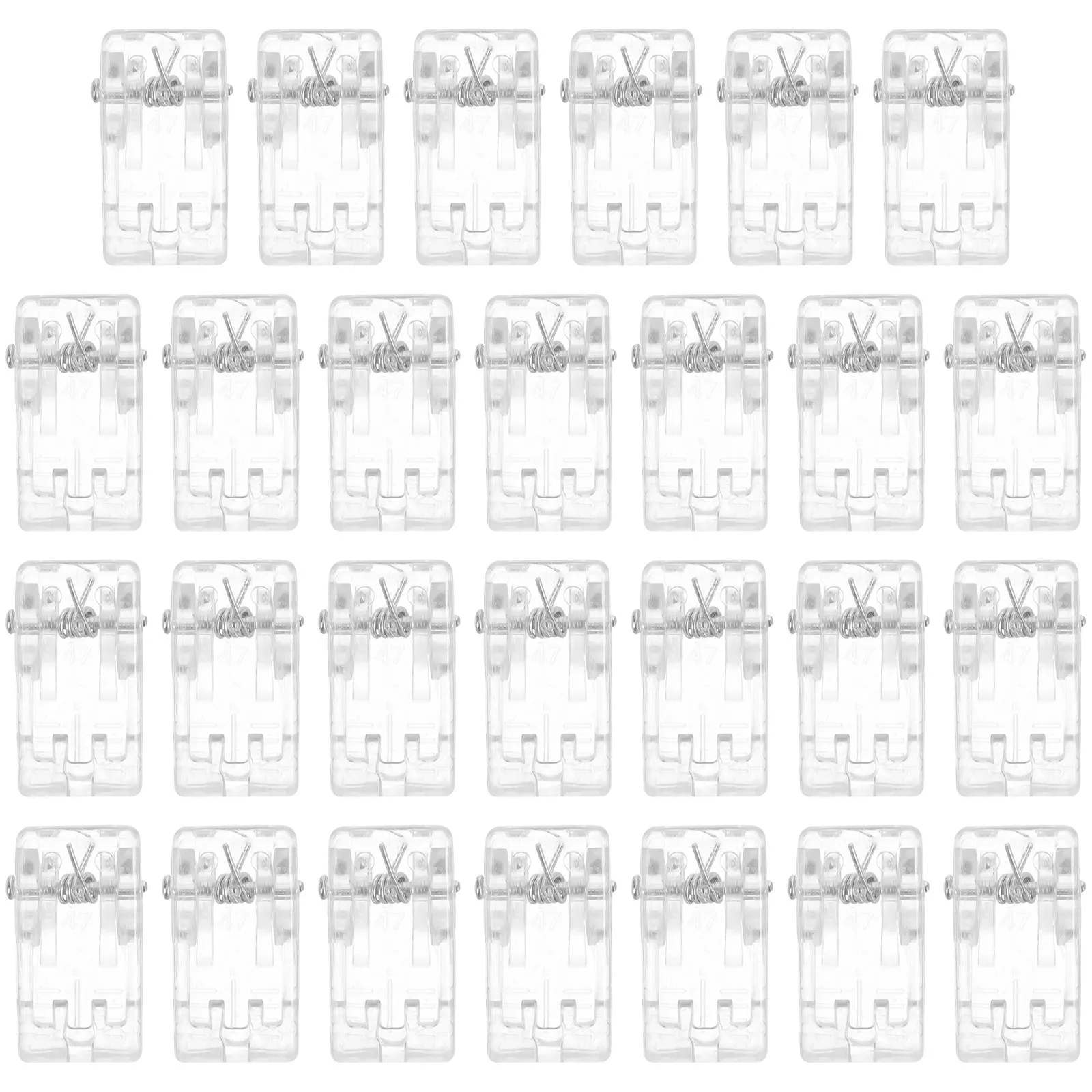 

60pcs Transparent Badge Clips For Id Cards Name Tag Holders Multi-Use Wall Decor Office School Event Display