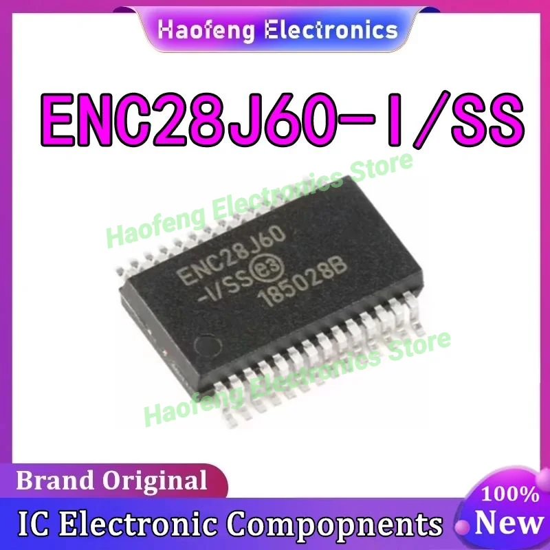 5PCS Neue original ENC28J60-I/SS SMT SSOP-28 Ethernet controller chip 8KB RAM