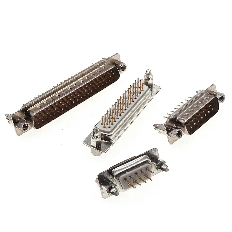 Gold Plated With Fixed Screw DP9 DP15 DP25 DP37 Male Female Connector Insert Plate Type D-Sub Mounting DB9 DB15 DB25 DB37