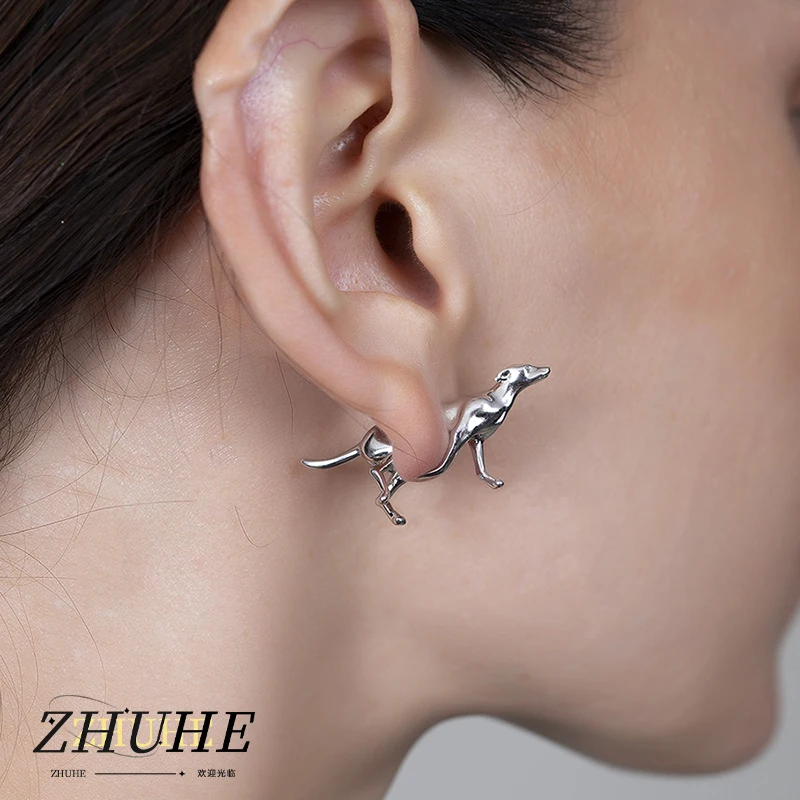 2024 New Cat-hound Stud Errings Cyberpunk Style Men's And Women's Jewelry Party Gifts