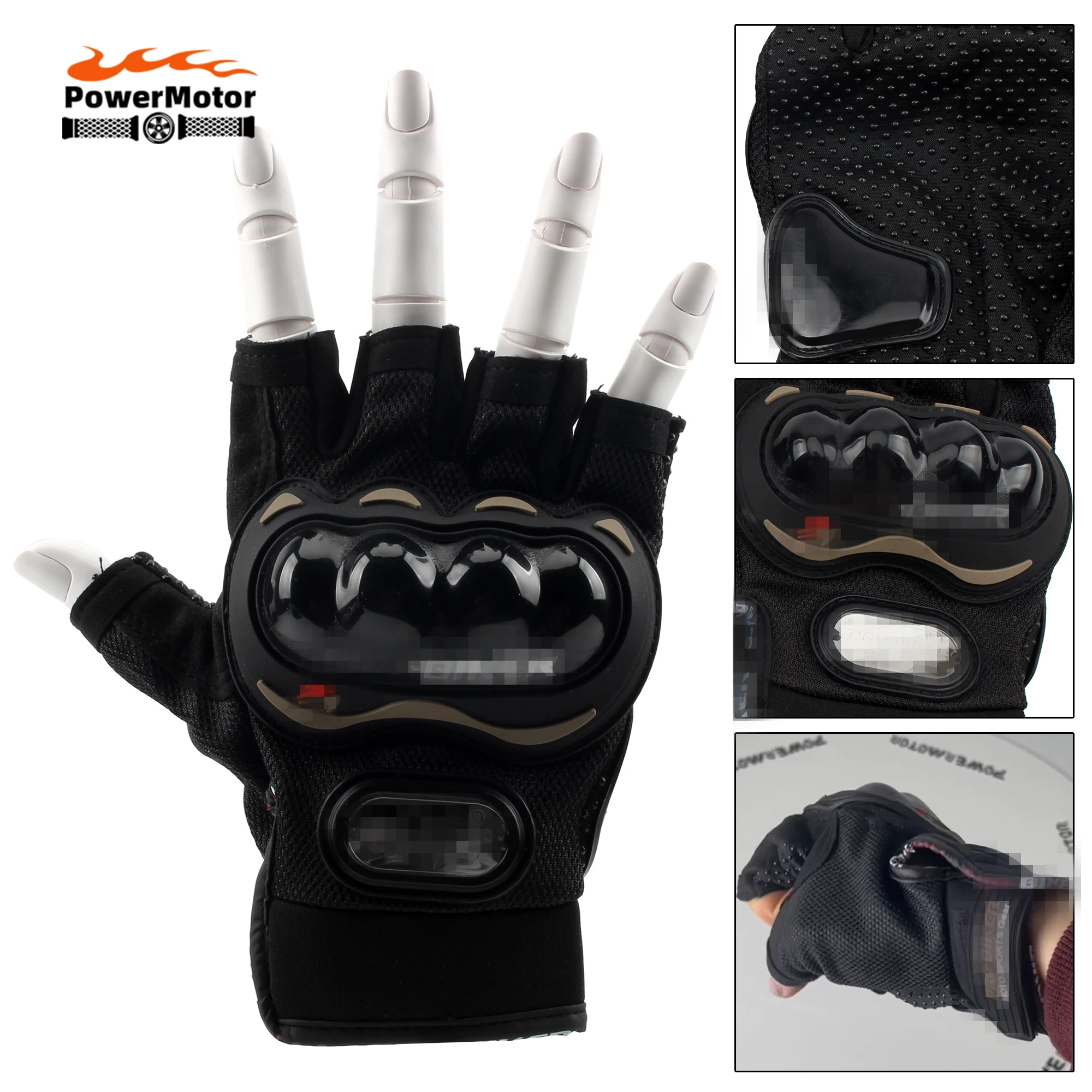 

Motorcycle ATV UTV Anti-Fall Half Finger Gloves Summer Breathable Sport Outdoor Racing Motorbike Gloves Moto Parts