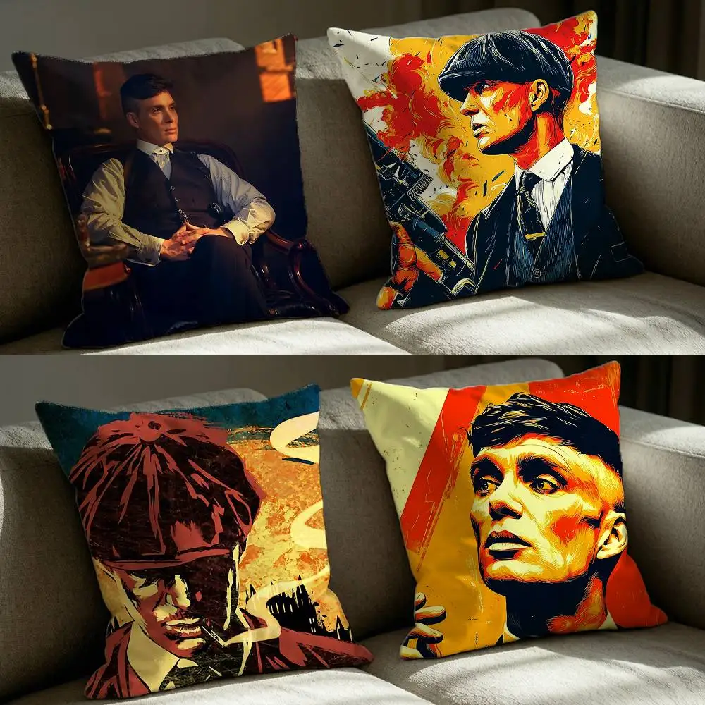 The S-Shelby Saga-a Movie P-Peaky BlinderS  Square Sofa Pillow Cover Solid Color Living Room Home Decor Cushion Case