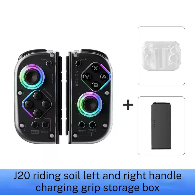 AOLION J20 BT Joycon وحدة تحكم الألعاب غمبد التبديل/لايت/Oled غمبد RGB متوافق مع الكمبيوتر أندرويد IOS Esports الألعاب الملحقات
