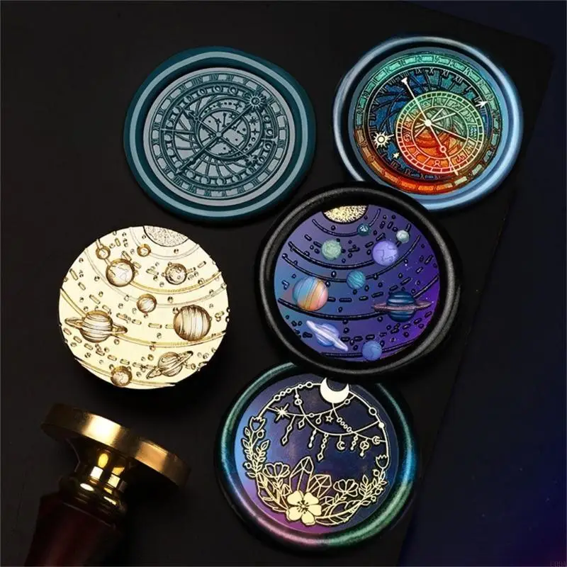 Compasses Wax Seal Stamp Astronomical Series Sealing Waxed Stamp for Album Card