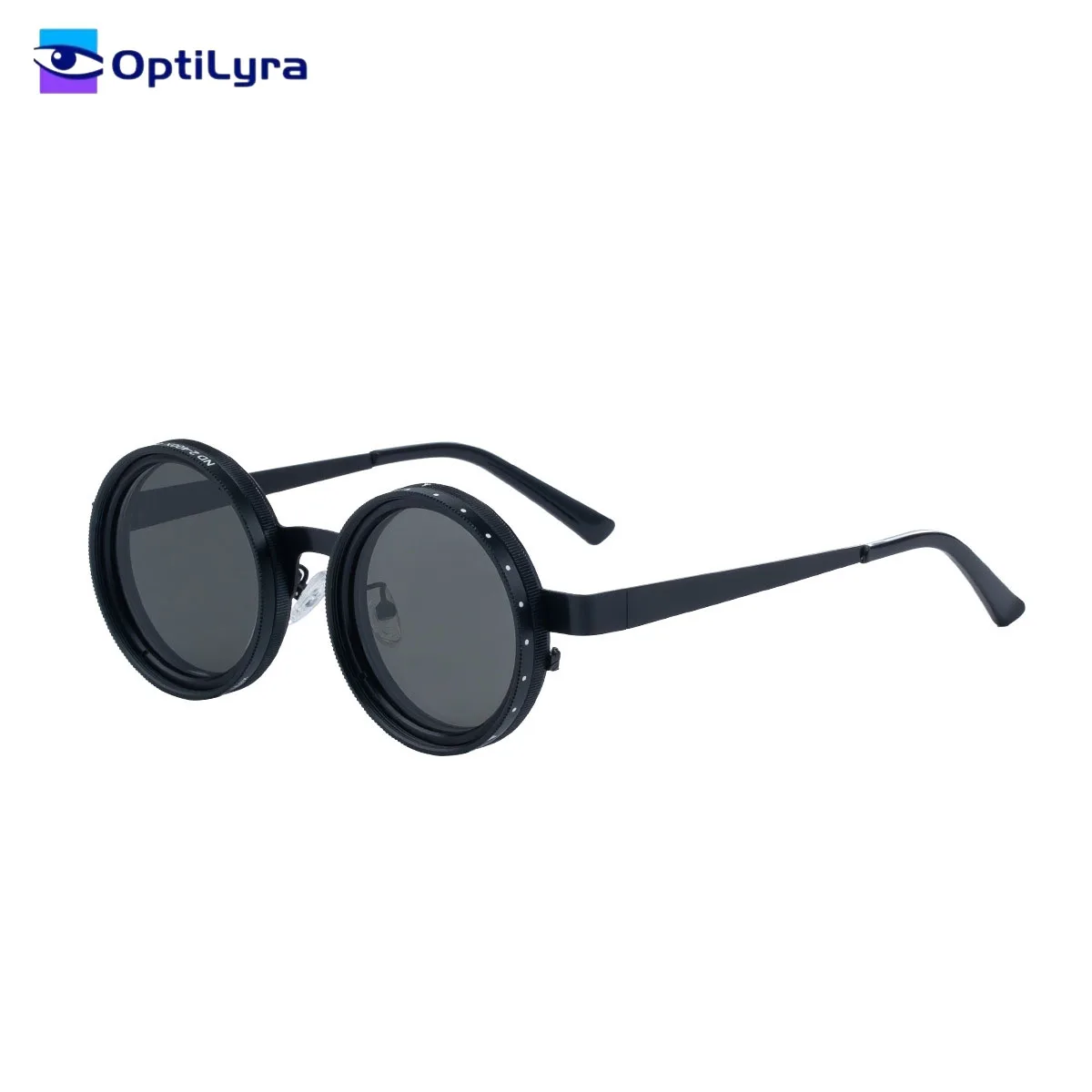 

OptiLyra Brand Round 9-Step Adjustable Dimming Sunglasses Luxury Brand's Handcrafted UV400 Polarized Sunglasses