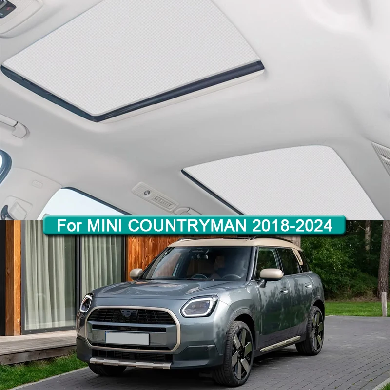 

Car Roof Sunshade For MINI COUNTRYMAN 2018-2023 2024 Electrostatic Adsorption Sunroof Sunshade Skylight Blind Shading Sticker