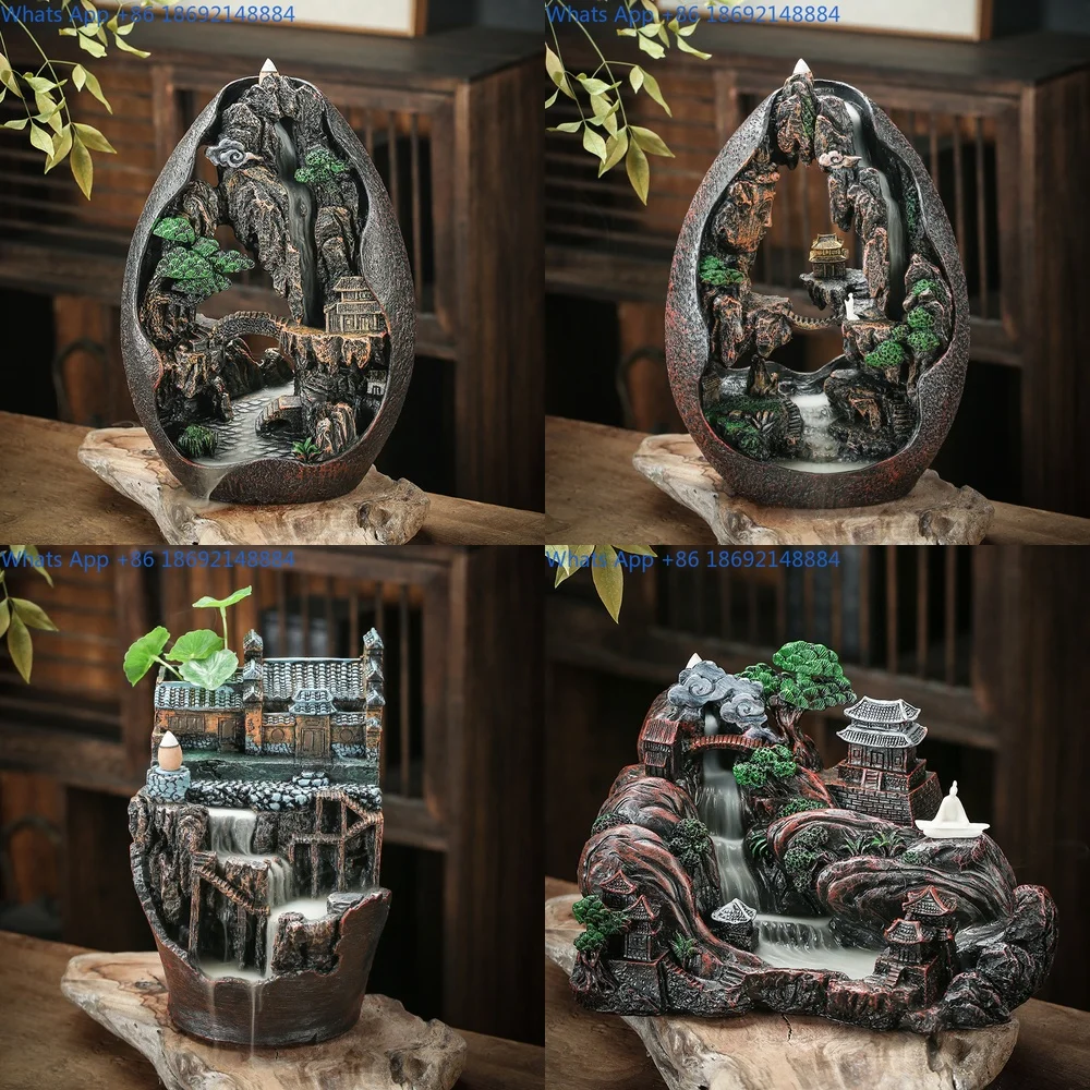 Resin Backflow Incense Burner for Home and Office Decoration Aromatic Creative Design