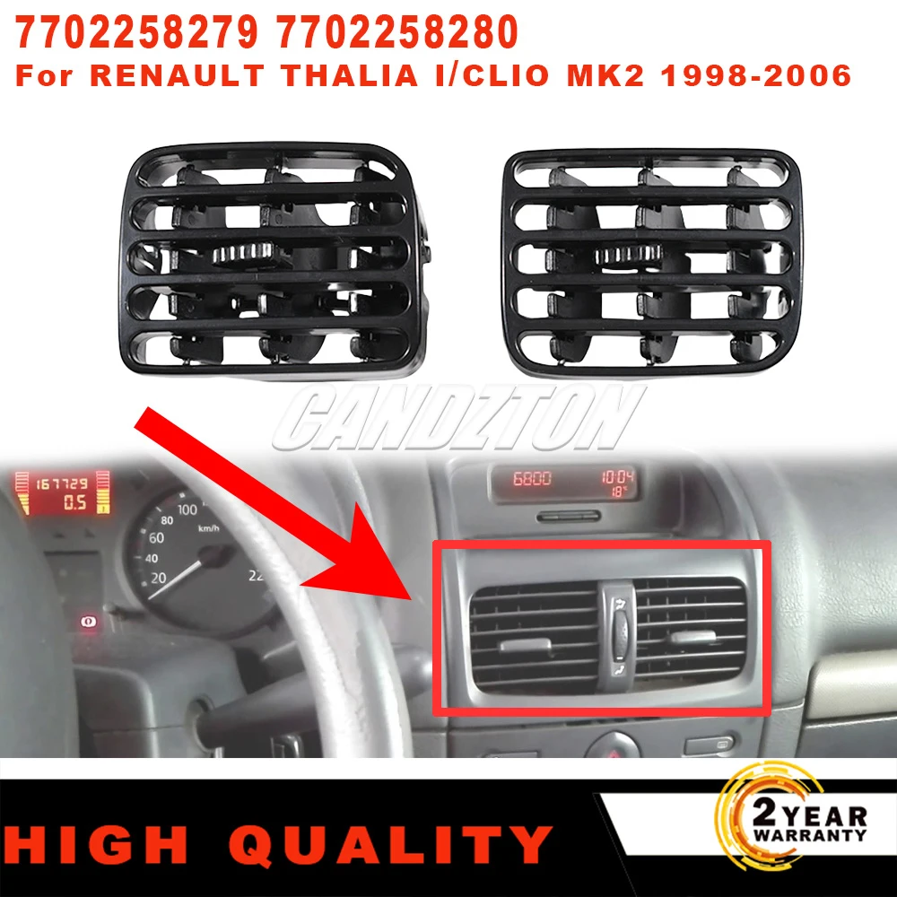 1 Pair Air Condition Vent Frame 7702258279 7702258280 for RENAULT Thalia I/Clio MK2 (1998-2006)