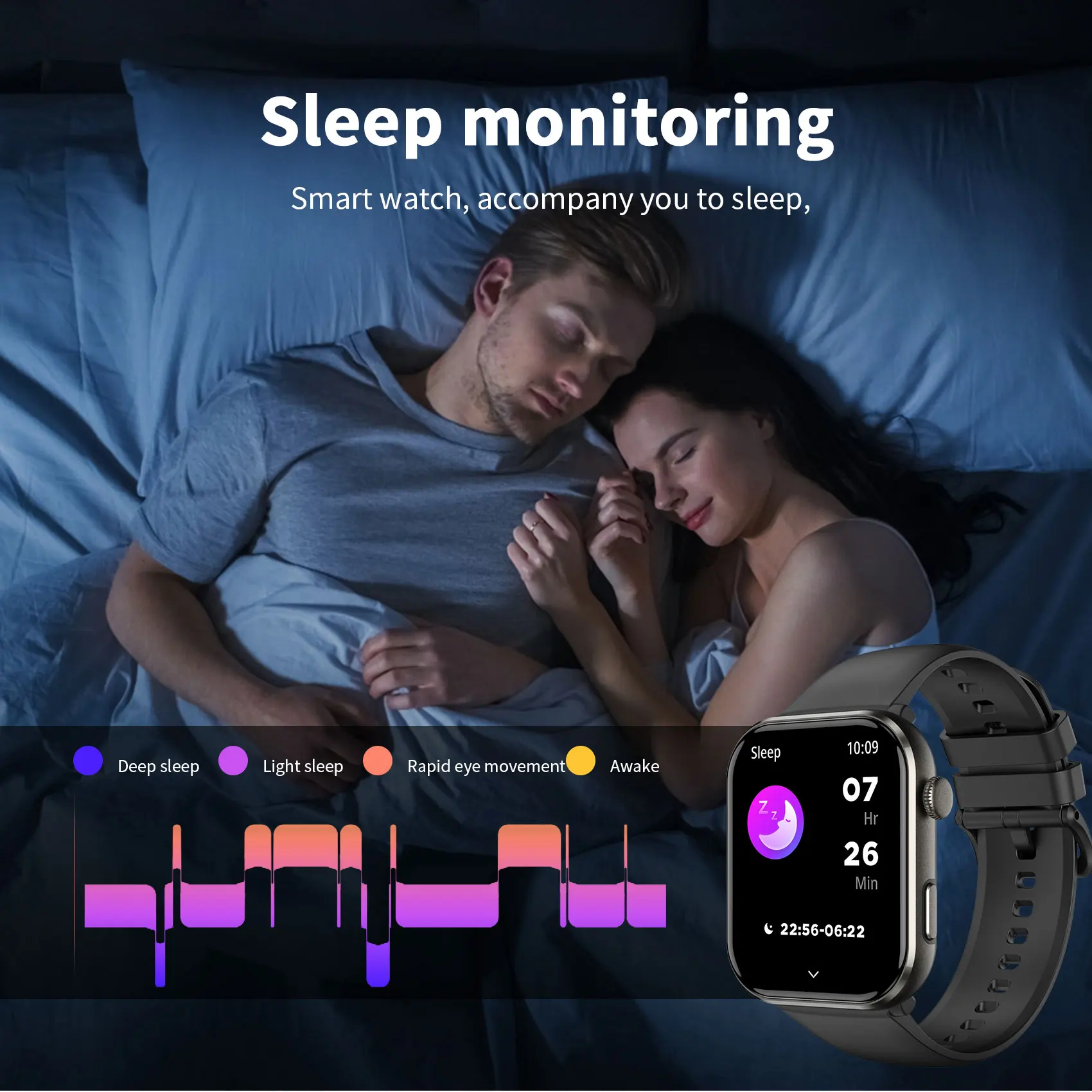 Новые умные часы Blackview R60 с Bluetooth для мужчин и женщин, 1,96-дюймовый AMOLED HD-экран, мониторинг здоровья кислорода в крови, фитнес-часы