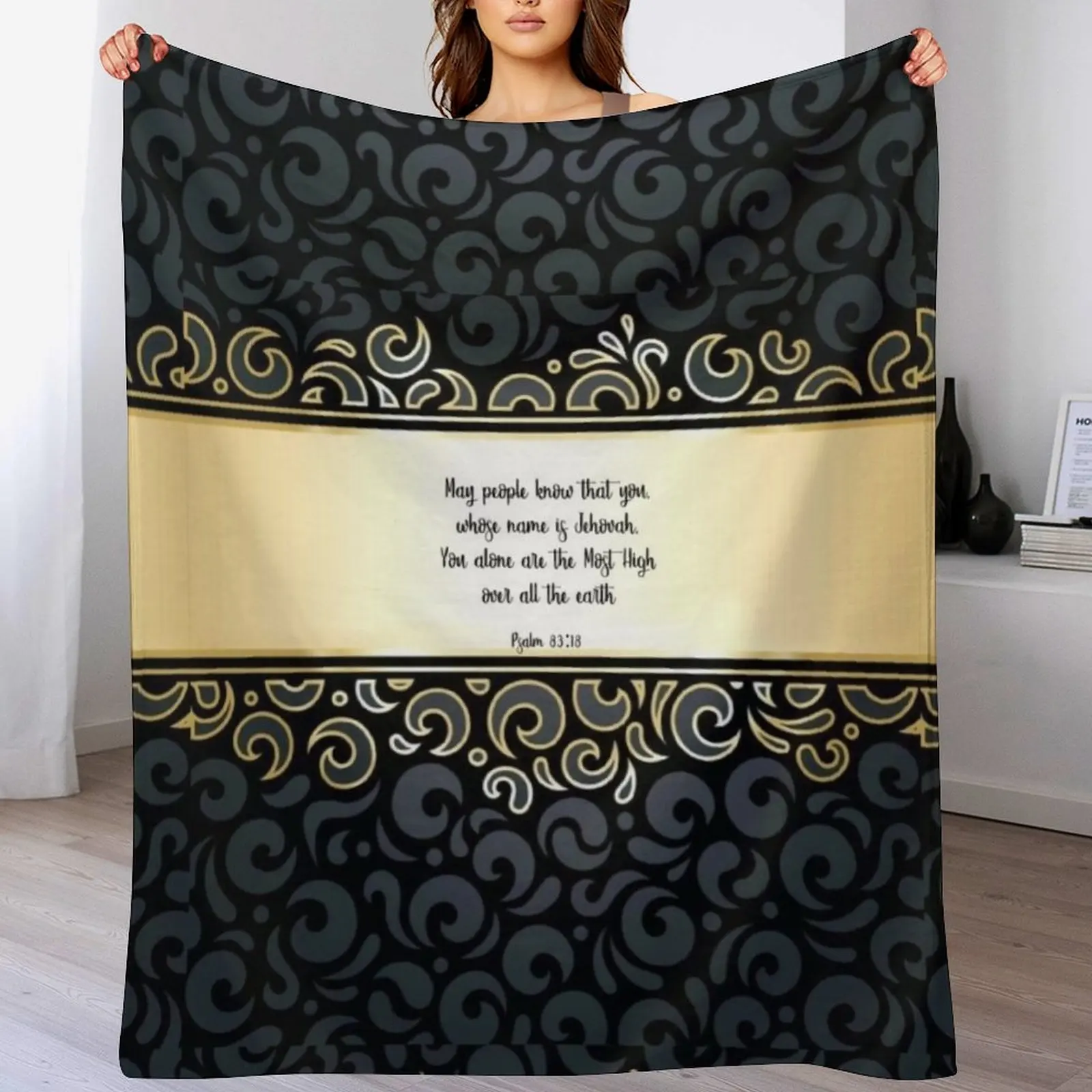 

Psalm 83:18 Throw Blanket warm winter Shaggy Blankets