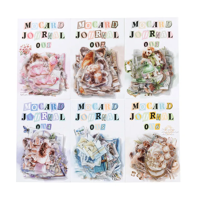 Journamm 40pcs/pack PET Stickers Pretty Girl DIY Scrapbooking Collage Supplies Creative Decor Stationery Aesthetics Stickers