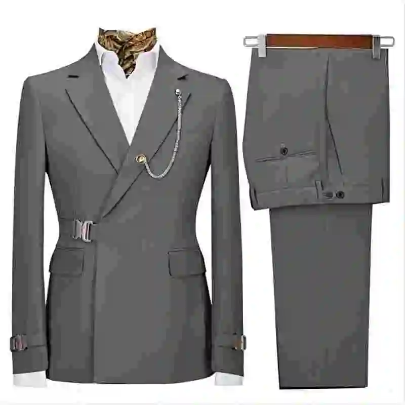 

A2 Business casual suit men's two piece suit groom wedding banquet dress suit