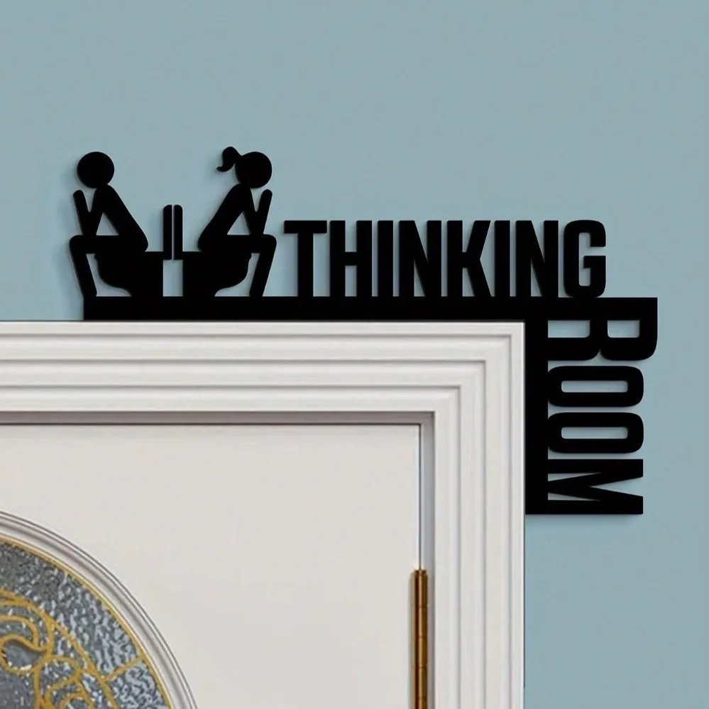 

1 шт. юмористический металлический знак на дверь унитаза: "комната для мышления" настенный декор для ванной комнаты