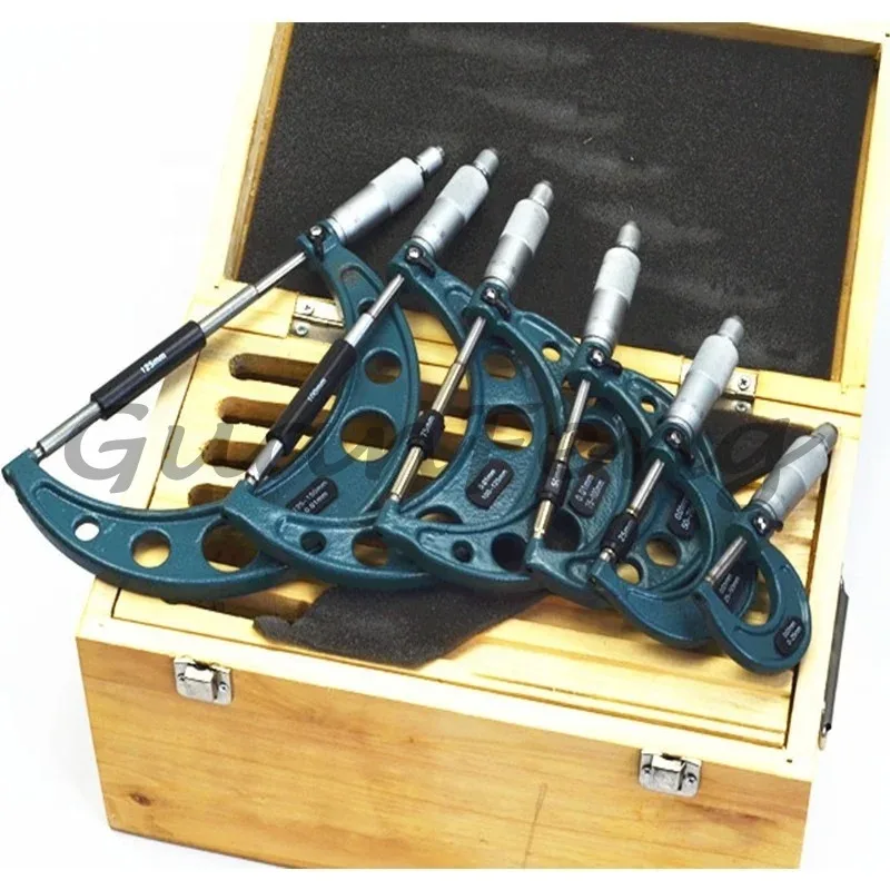 Outer diameter micrometer set 0-25mm/25-50mm/50-75mm professional measuring tool