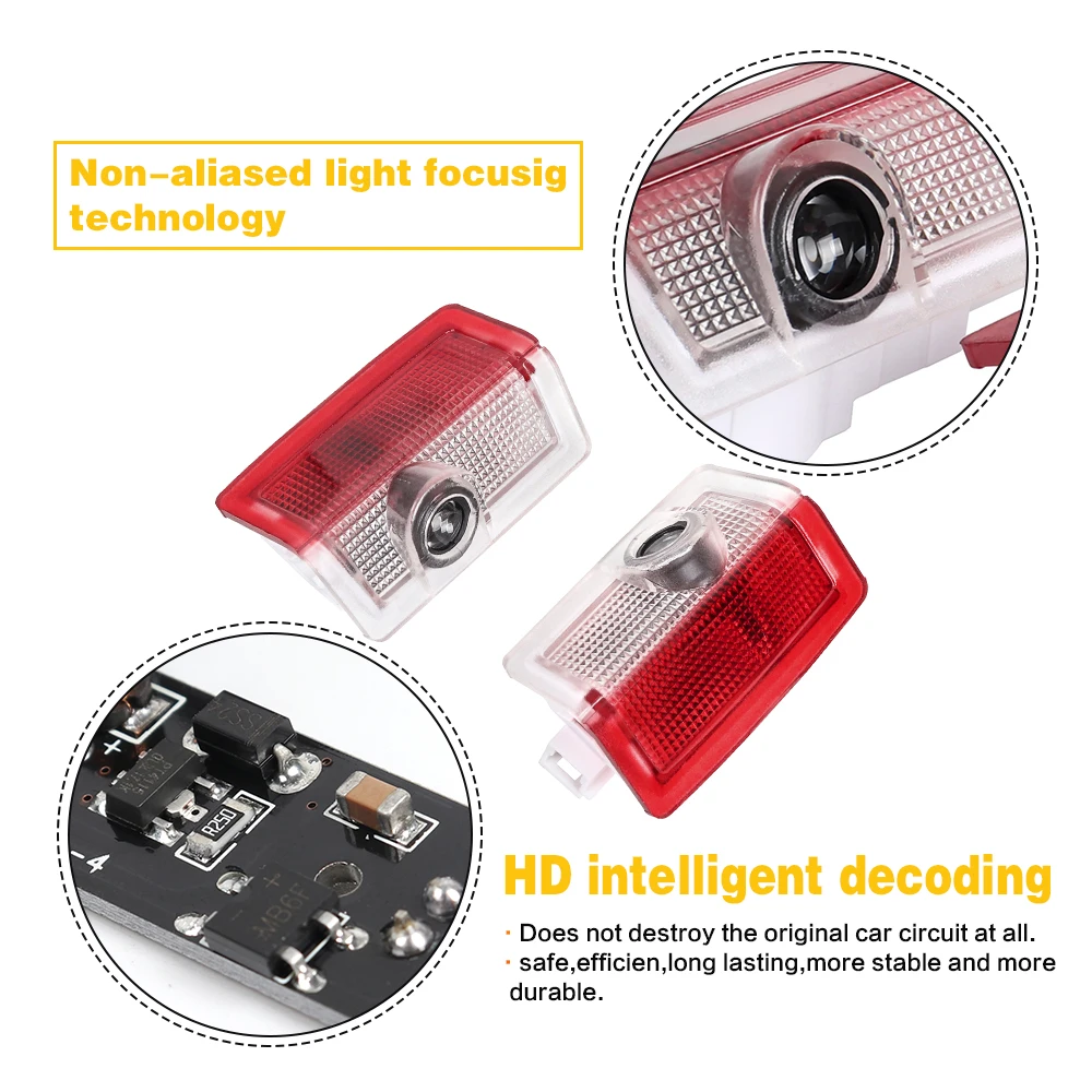 2 قطعة لمرسيدس بنز W205 W212 W213 W166 X156 W167 X166 W176 W177 W246 LED باب السيارة ترحيب شعار العارض إكسسوارات مضيئة