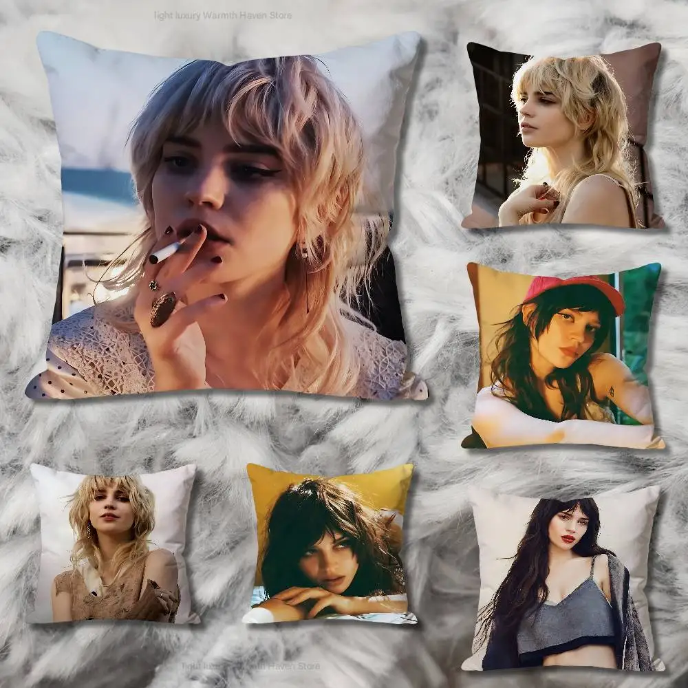 

Actor S-Sophie T-Thatcher Pillow Cases for Bedroom Living Room Sofa Home Decor Polyester Cushion Cover with Zipper
