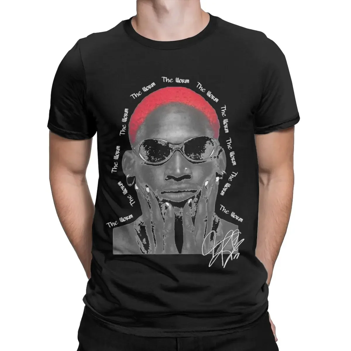 Men's T-Shirt Dennis Rodman Casual 100% Cotton Tees Short Sleeve T Shirt Round Collar Clothing Plus Size