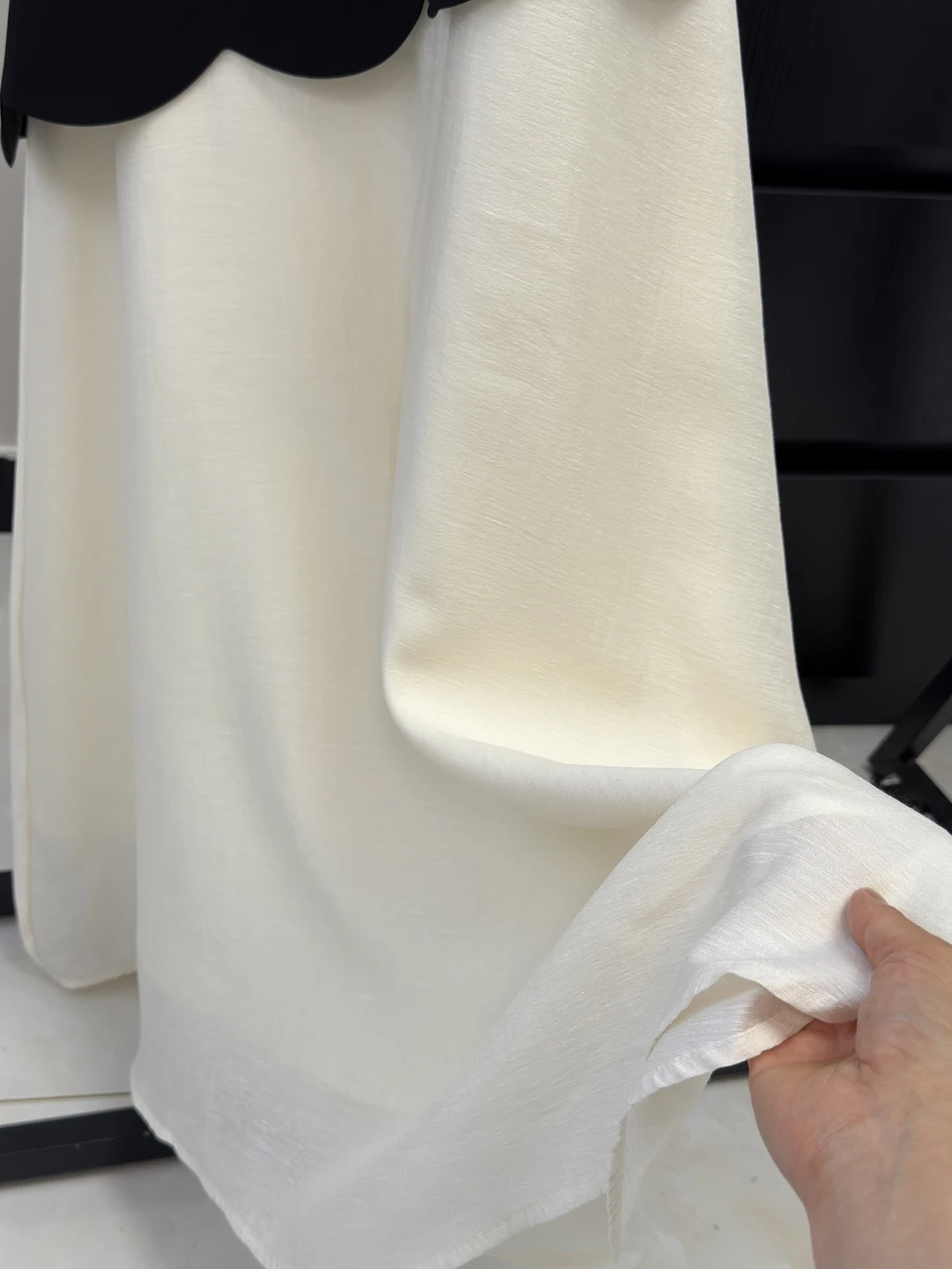 Ele Summer Long Dr Canotta ampia da donna Dr Tessuto di lino in acetato Falso gonna a trapezio a vita alta in due pezzi