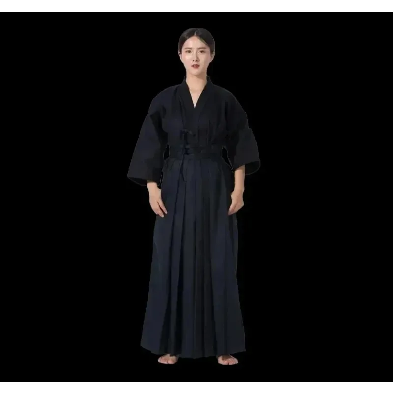 Samurai hakama uniforme para homens e mulheres tradicional kendo aikido artes marciais roupas quimono traje estilo japão