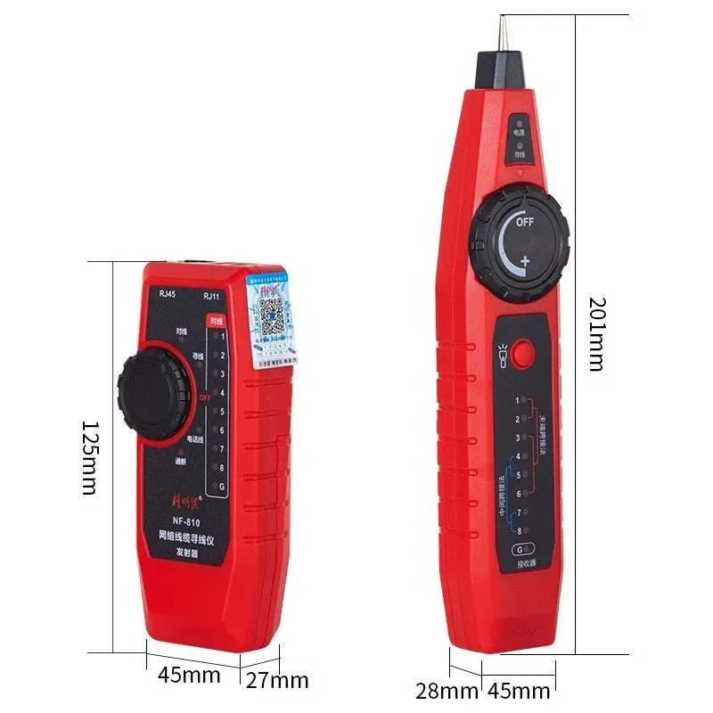 Network Cable Tester Line Finder NF-810 POE Detector RJ45 RJ11 LAN Wire Tracker Tracer for Ethernet Phone Network Maintenance