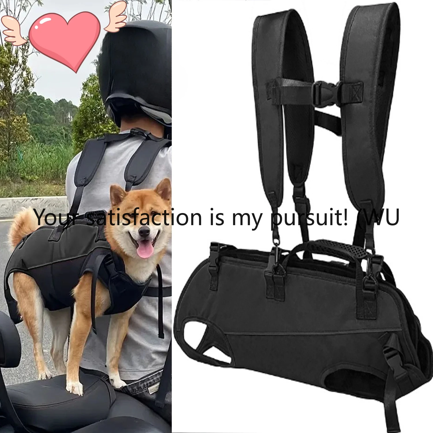 ZOCI-Going out Backpack Backpack Backshoulder Portable Pet Traction Backpack Portable Breathable Crossbody Strap Pet Supplies