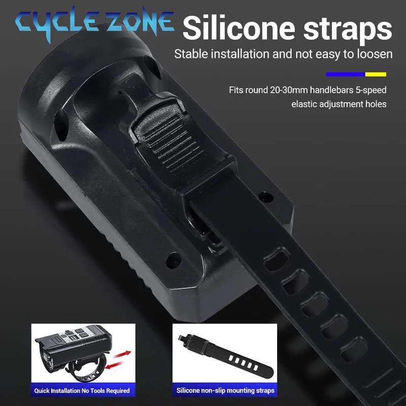 9LED دراجة إضاءة دراجة هوائية نوع C قابلة للشحن دراجة الطريق الجبلية الجبهة الخلفية المصباح مصباح يدوي الدراجات ضوء الدراجات الملحقات